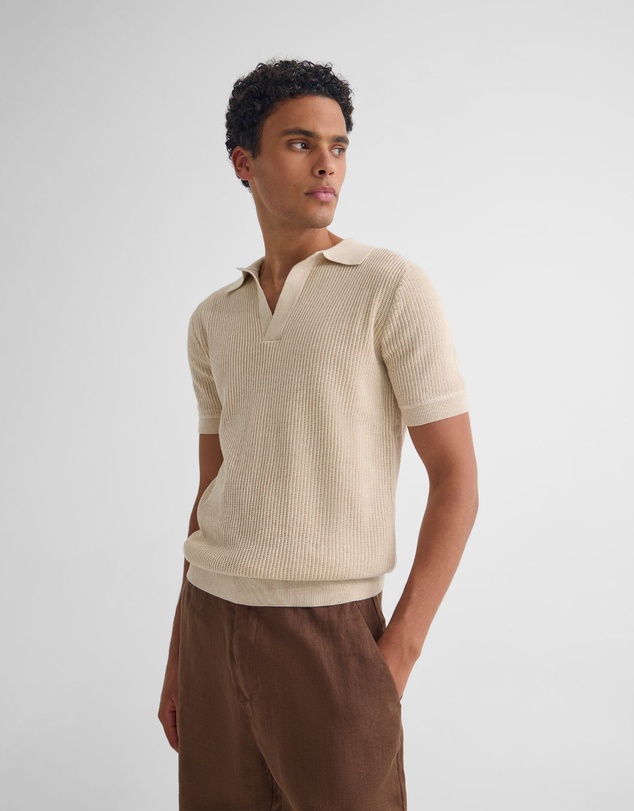 Oxford - Huck Lined Knitted Polo