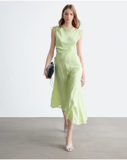 & Other Stories - Asymmetric Draped Midi Dress