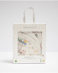 Little Stuff - Farm Friends Jersey Bibs Set Of 2