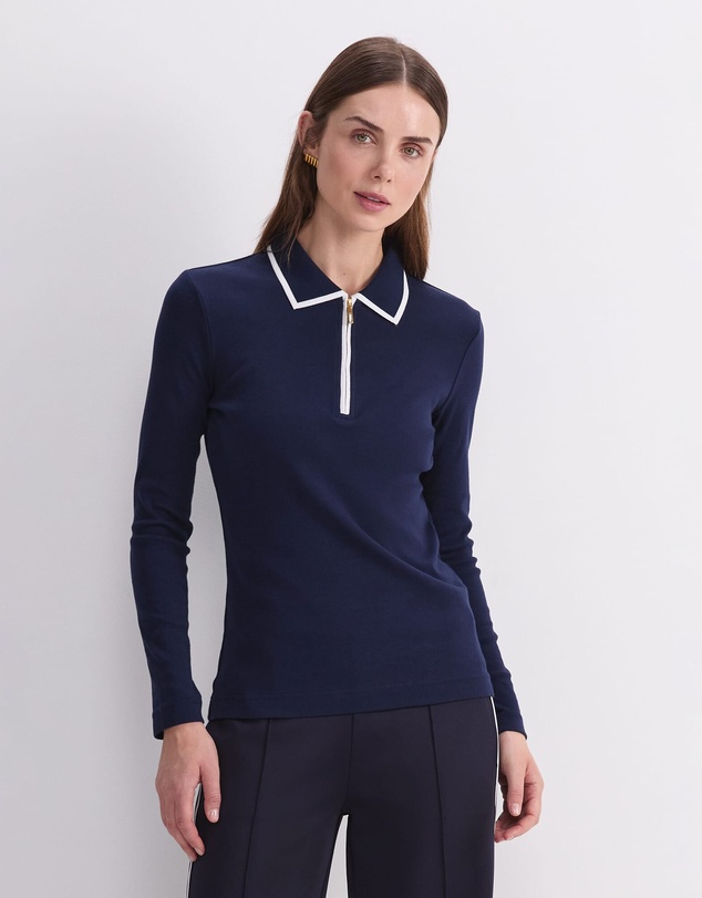 Sportscraft - Lucy Cotton Quarter Zip Top