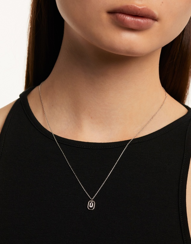 PDPAOLA - Mini Letter U Silver Necklace