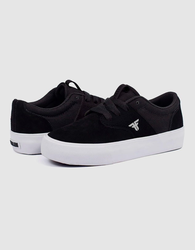 Fallen Footwear - Fallen Footwear Phoenix Kids Vulcanised Sole Shoes Black/White