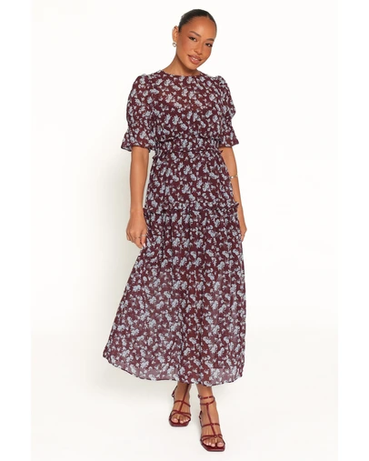 Petal & Pup - Kelina Maxi Dress - Burgundy Floral