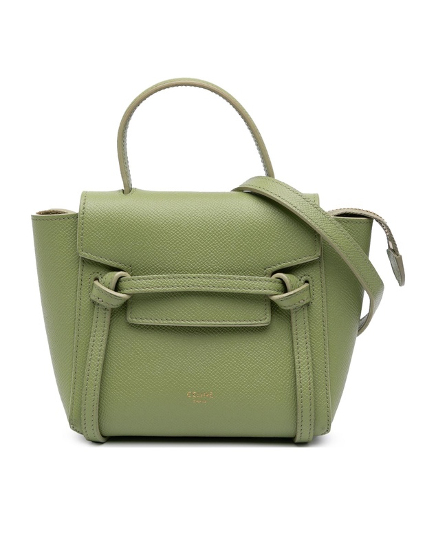 Pre-Loved by Azura Reborn - Pre-Loved celine Elegant Textured Leather Belt Bag with Top Handle and Adjustable Shoulder Strap