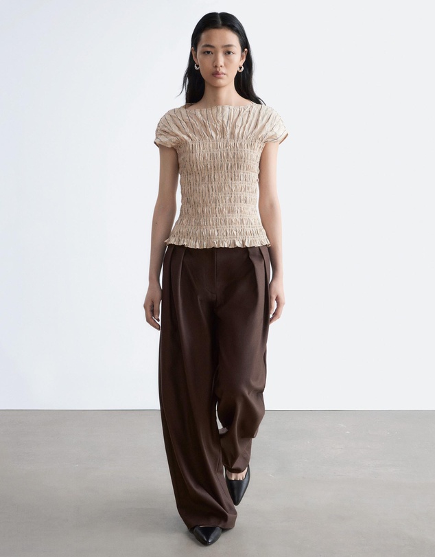 & Other Stories - Smocked Boatneck Top