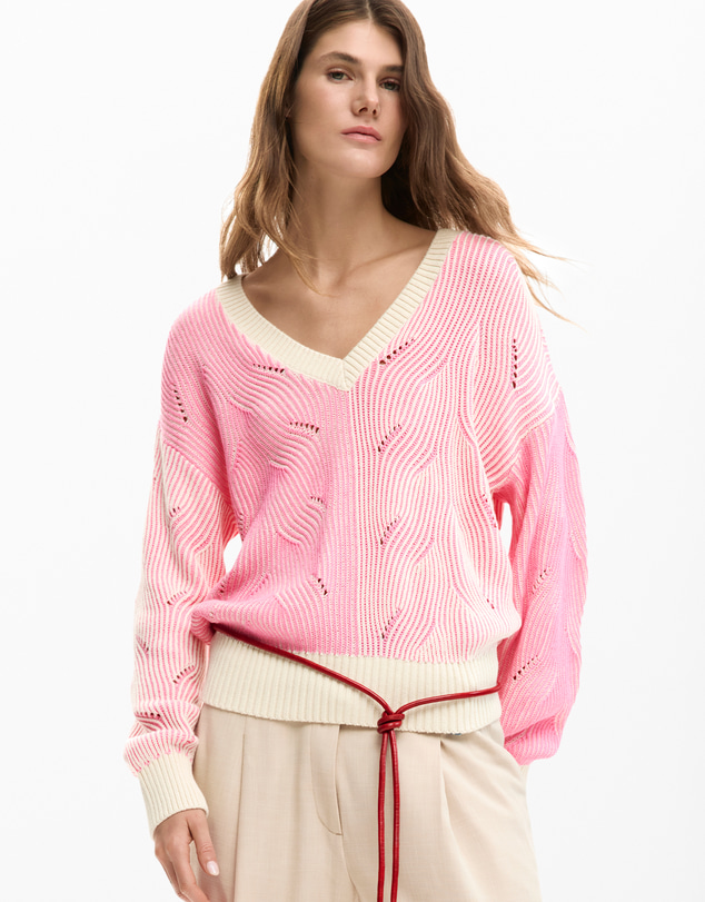 Desigual - Two-tone knit sweater