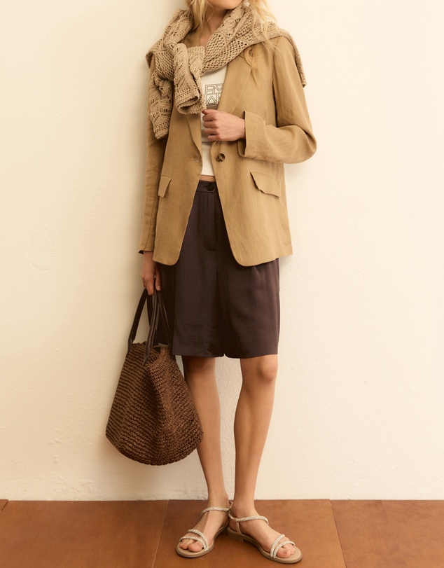 Emme - Ecru Linen Blazer