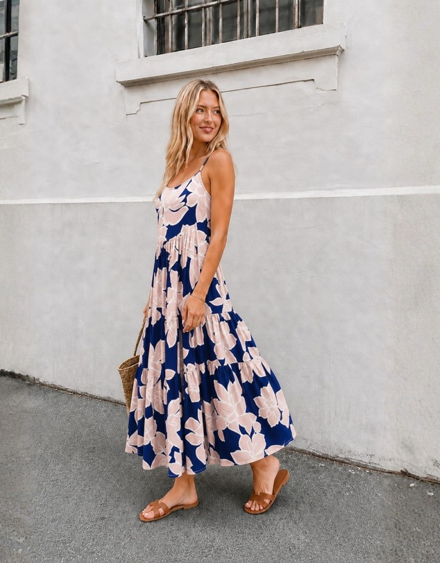 Esther & Co - Khalis Dress - Navy Floral