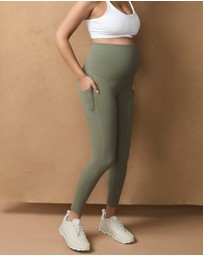 Soon Maternity - Active Overbelly Side Pocket 7/8 Leggings