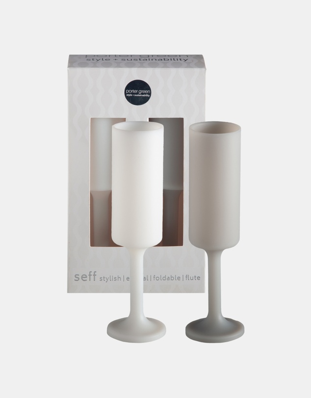 porter green - seff | silicone unbreakable champagne flutes