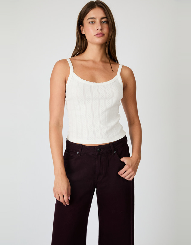 Rolla's - Pointelle Cami - White