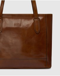 Florence - The Amelia Tan Leather Tote Work Bag