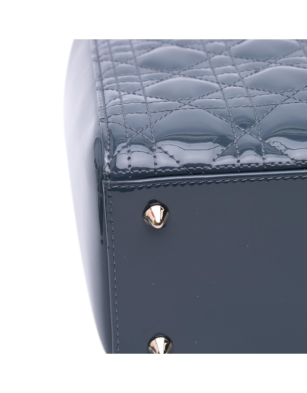 Pre-Loved by Azura Reborn - Pre-Loved dior Lady Dior Small Patent Leather Handbag