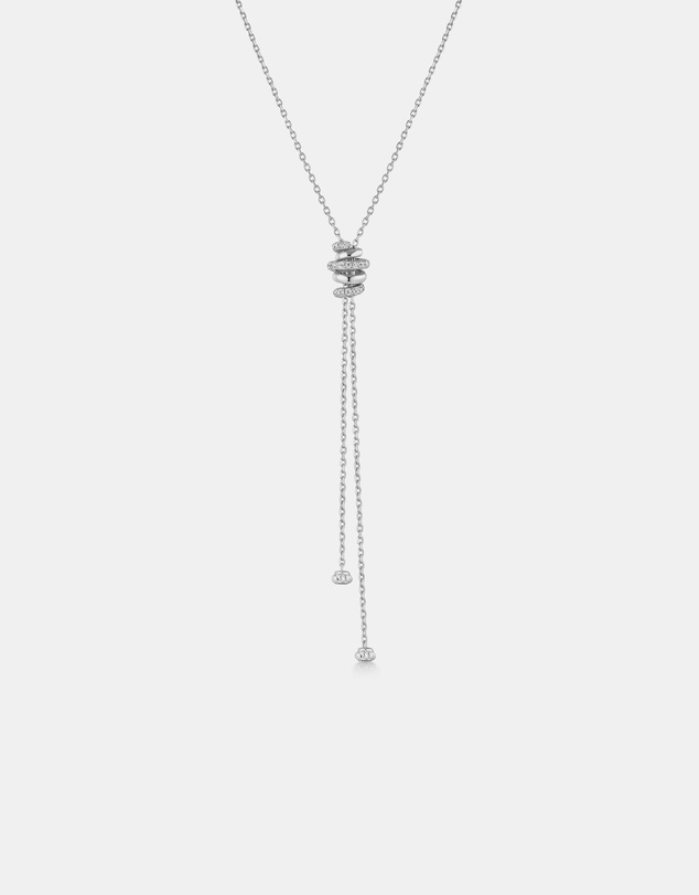 Ania Haie - Ania Haie Silver Twisted Rope Lariat Necklace