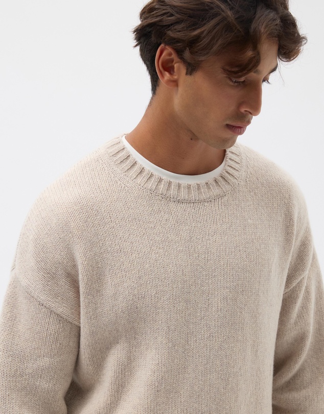 AERE - Merino Wool Chunky Crew Neck Sweater