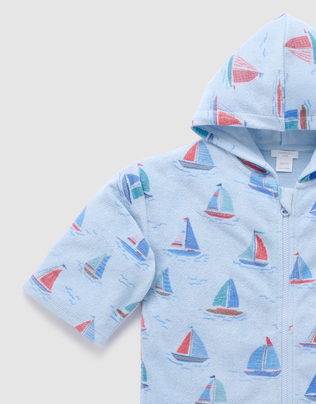 Purebaby - Hooded Towelling Swim Robe - Kids-Babies