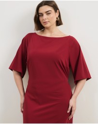 Atmos&Here Curvy - Aroha Boat Neck Maxi Dress