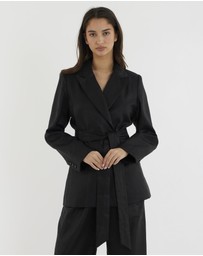 Amelius - Mia Double Breasted Tie Blazer