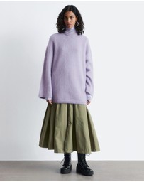 & Other Stories - Drawstring A-line Midi Skirt