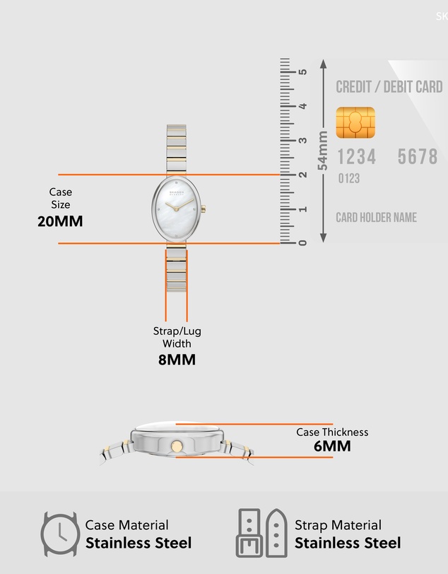 Skagen - Anita Oval Two Tone Analogue Watch