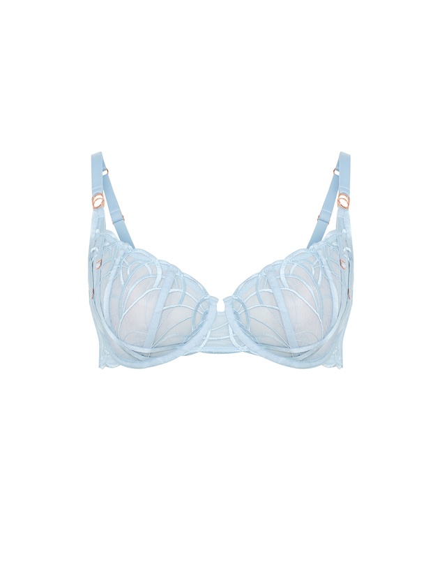 City Chic - Plus size Tabrett Demi Underwire Bra - sky blue