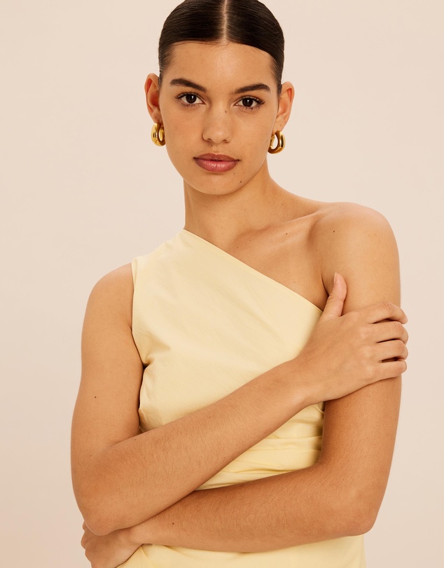 AERE - Shyla Cotton Tuck Detail Mini Dress