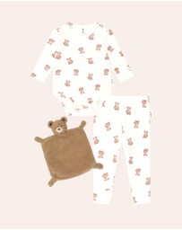 Huxbaby - 3-Piece Beary Snuggly Newborn Gift Set - Babies-Kids