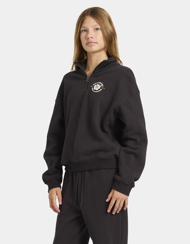 Billabong Kids - Girls 6 to 16 Paradise Half Zip Crew Neck