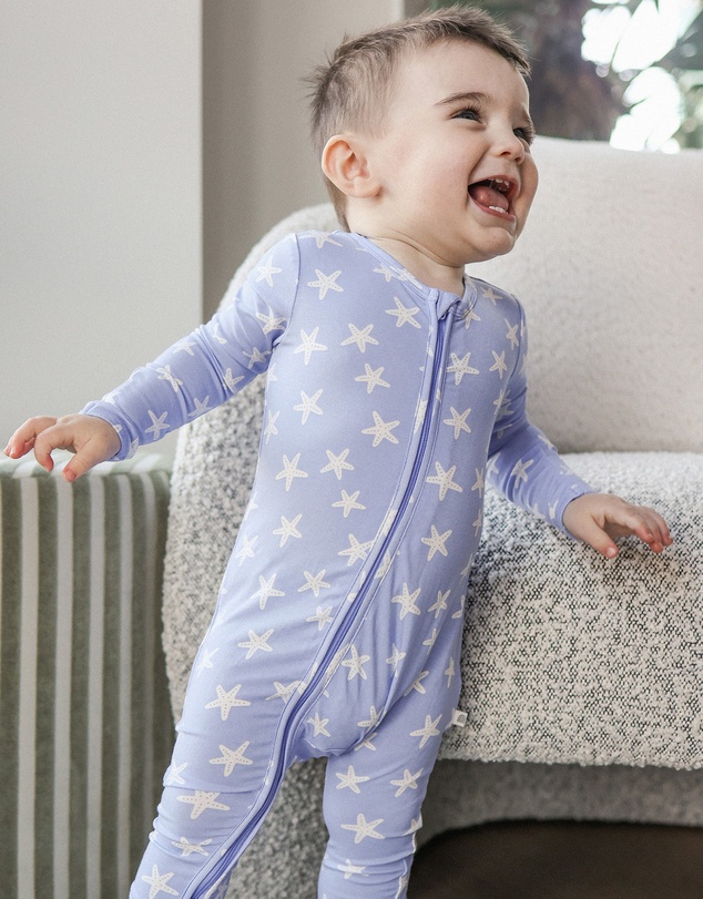 Kynd Baby - Essential Onesie in Star Fish Blue