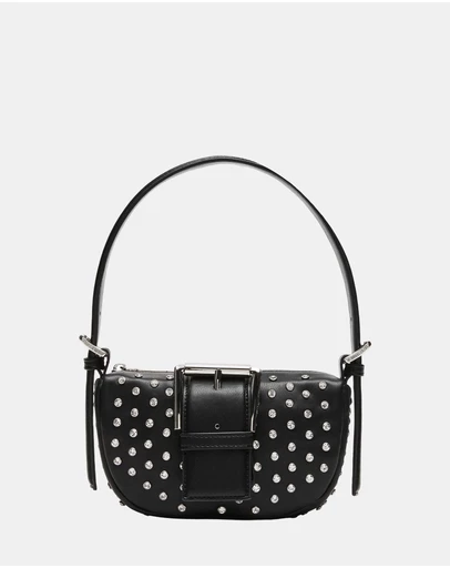 Steve Madden - BAxis Black Silver Handbag