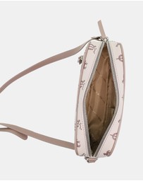 Pierre Cardin - Pierre Cardin Canvas/Leather Trim Square Crossbody Bag