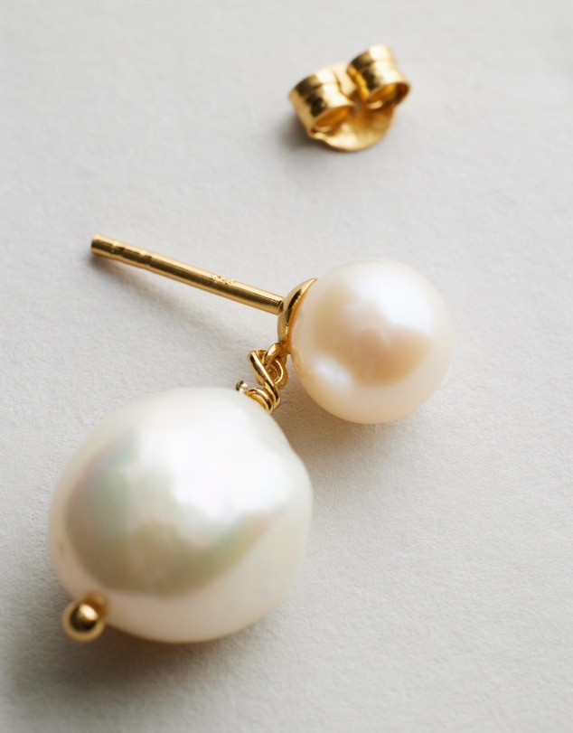 EL&RO Jewellery - Double Pearl Earrings