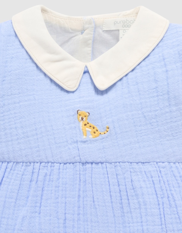 Purebaby - Romper with Collar -Kids-Babies