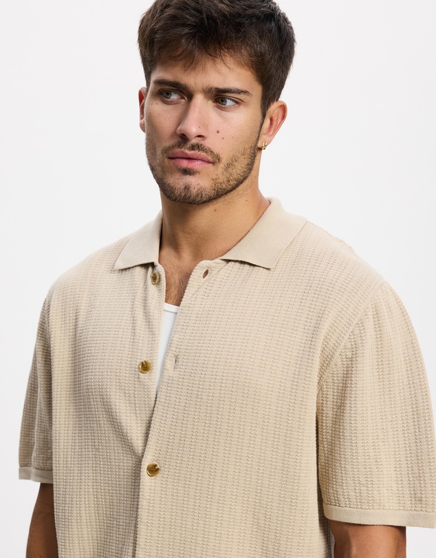 Rhythm - Textured Knit SS Shirt