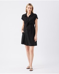 Ripe Maternity - Colette Tie Up Linen Dress