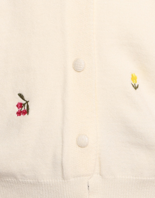 Petal & Pup - Millen Flower Embroidery Cardigan - Cream