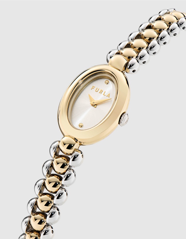 Furla - Delizia Silver and Yellow Gold-Tone Bracelet Watch