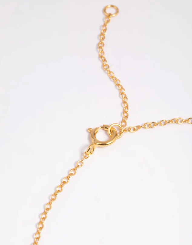 Lovisa - Gold Plated Sterling Silver Freshwater Pearl Chain Bracelet