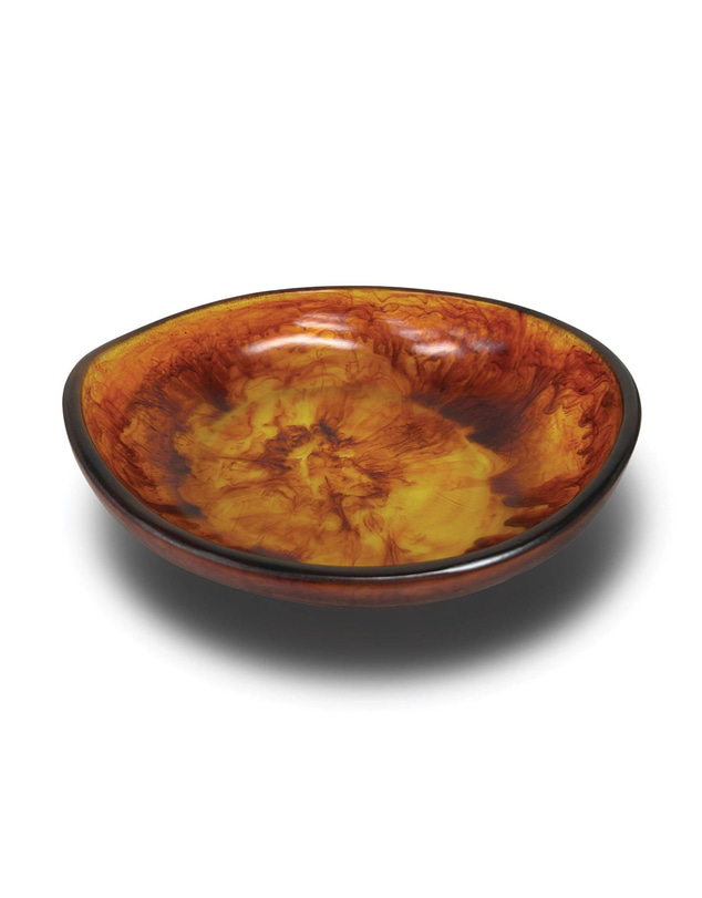 Urban Attitude - Urban Attitude JADE Medium Bowl Height 8cm highest, 5cm lowest, Width 27cm, Length 28cm - Burnt Amber