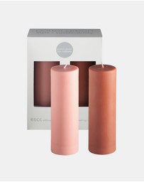 porter green - escc medium pillar candle soy-blend unscented candles