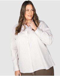 Love Your Wardrobe - Ella Stripe Button-Up Shirt
