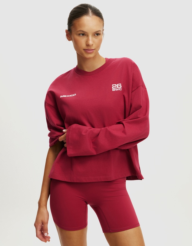 Cotton On Body Active - Long Sleeve Graphic Crew Tee