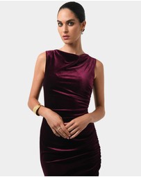 Forcast - Cory Draped Midi Dress
