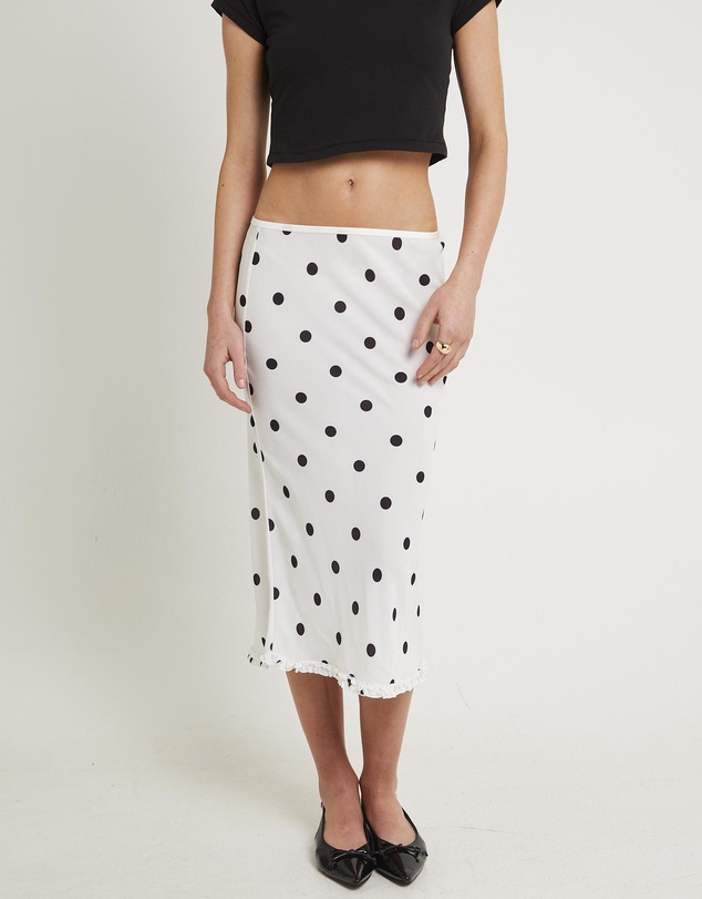 Alice In The Eve - Bijou Polka Midi Skirt