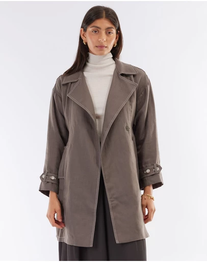 Amelius - Elvie Linen Trench Jacket