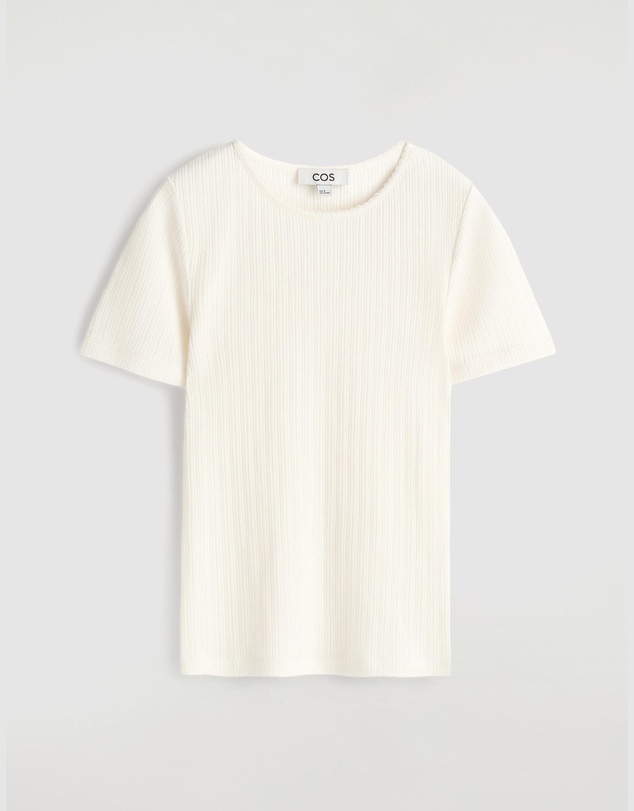 COS - Pointelle-Knit T-Shirt