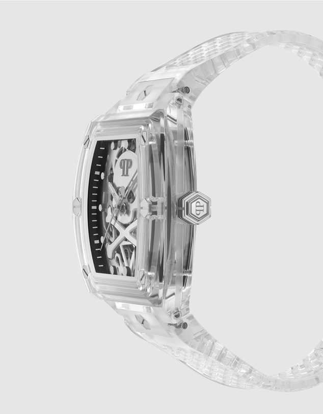 Philipp Plein - The $Keleton Crystal 44mm Transparent Dial and Clear Strap