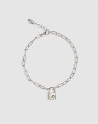 By Charlotte - Promise of Us Lotus Padlock Bracelet