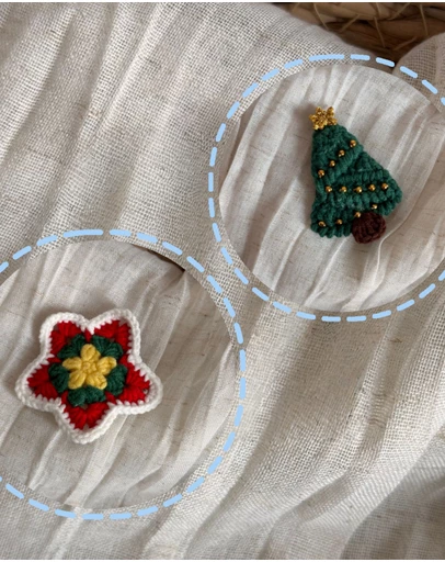 KAJA Clothing - Christmas-Star Puffy Clip 2pc