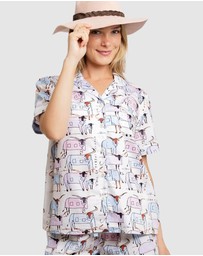Sant And Abel - Women's Drawbertson Longhorns Short PJ Set